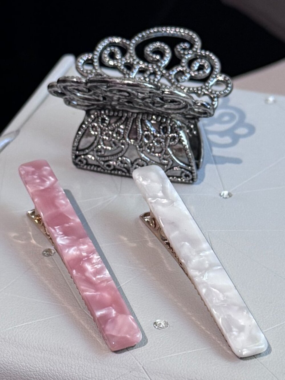 ✨🌸 Summer & Rose Hair Bundle Clips and Vintage-Inspired Silver Claw Clip 🌸✨